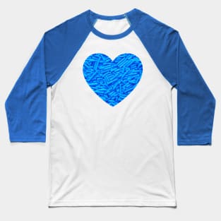 Blue Sprinkles Candy Photo Heart Baseball T-Shirt
